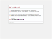 Tablet Screenshot of mycours.com